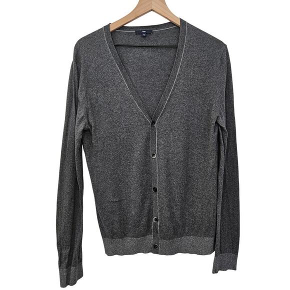 Men's Gap Button Up Cardigan Sweater Cotton Dark Gray Size Small - Picture 1 of 7